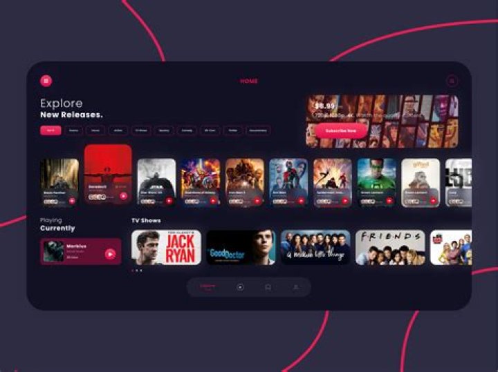 Adult streaming site user interface and design