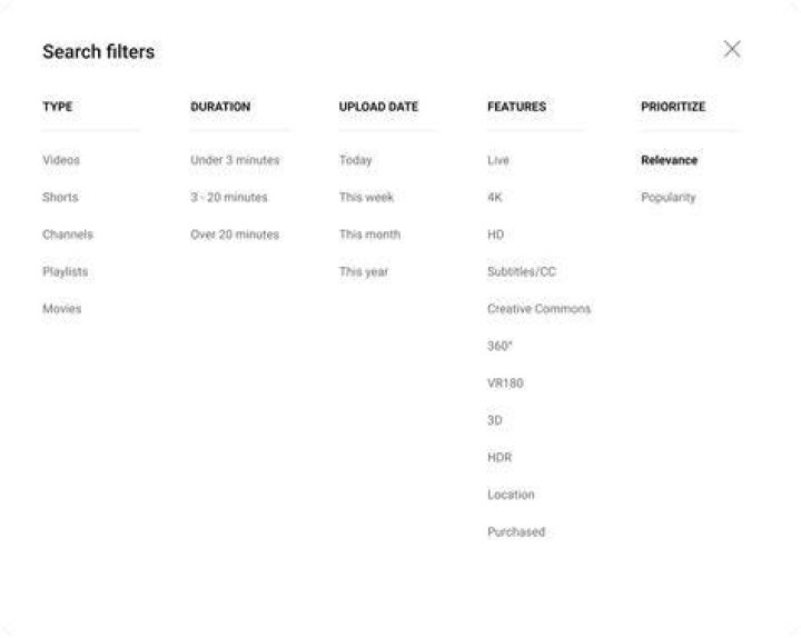 Advanced search filters in a directory listing platform