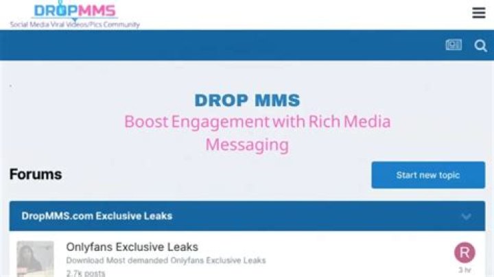 DropMMS video player screen showing quality settings and stream options