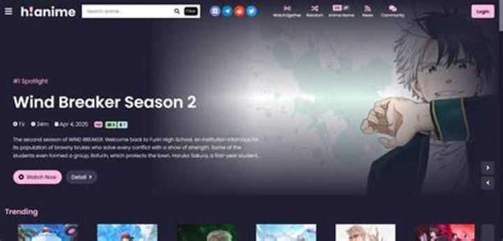 HiAnime User Interface HiAnime user-friendly interface with no sign-up required