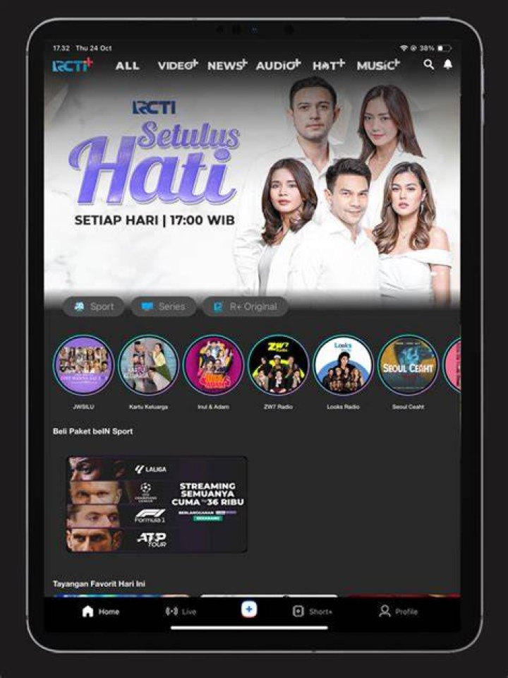Tampilan antarmuka situs streaming dewasa Indonesia